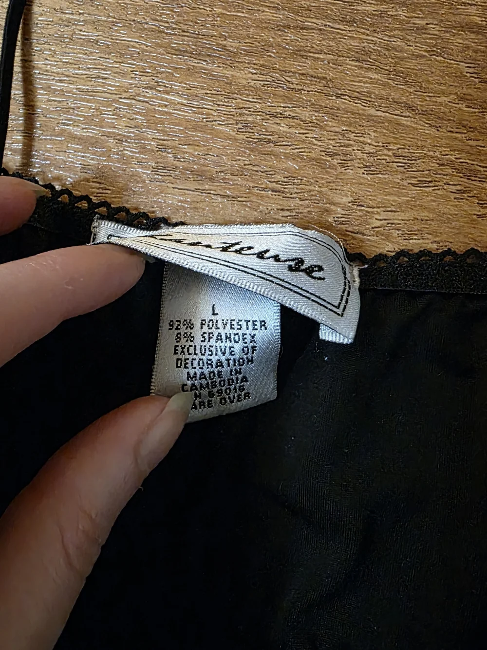 Y2K Chanteuse Black & White Embroidered Strappy Slip Dress - Picture 5 of 7